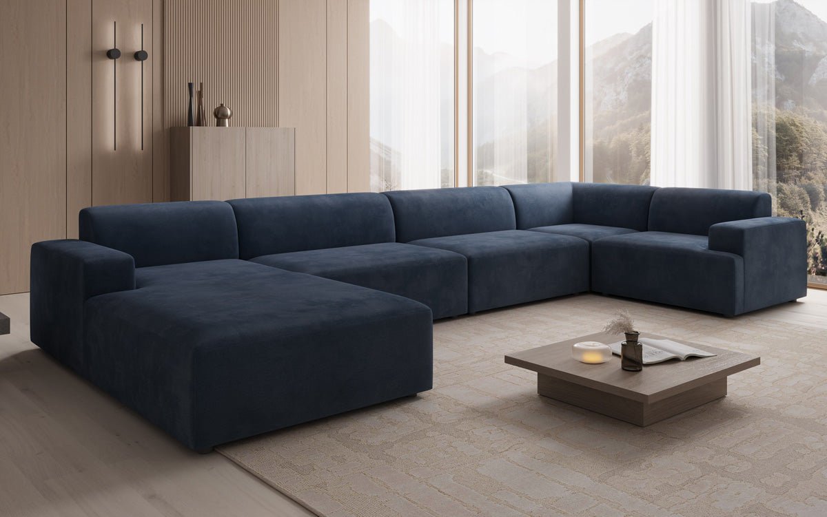 Canapé design Monza U XXL en Velours