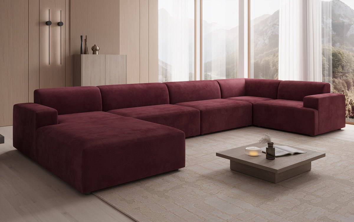 Canapé design Monza U XXL en Velours