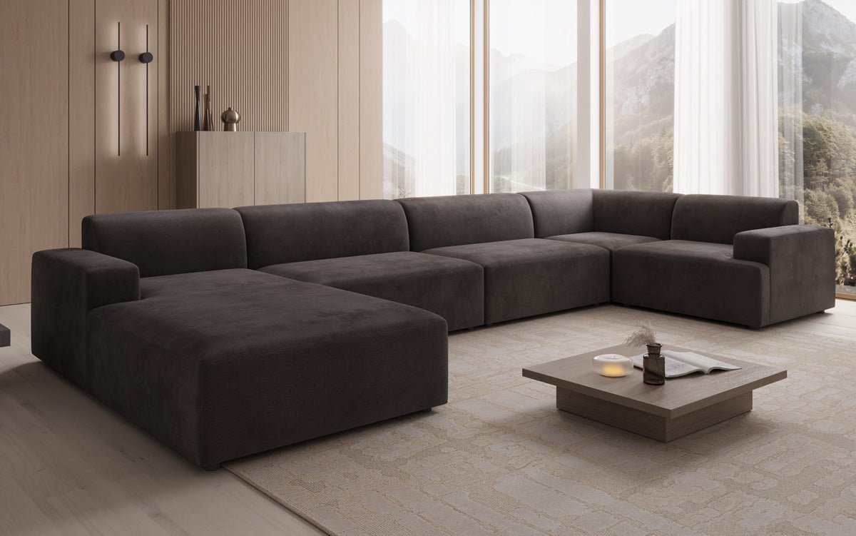 Canapé design Monza U XXL en Velours