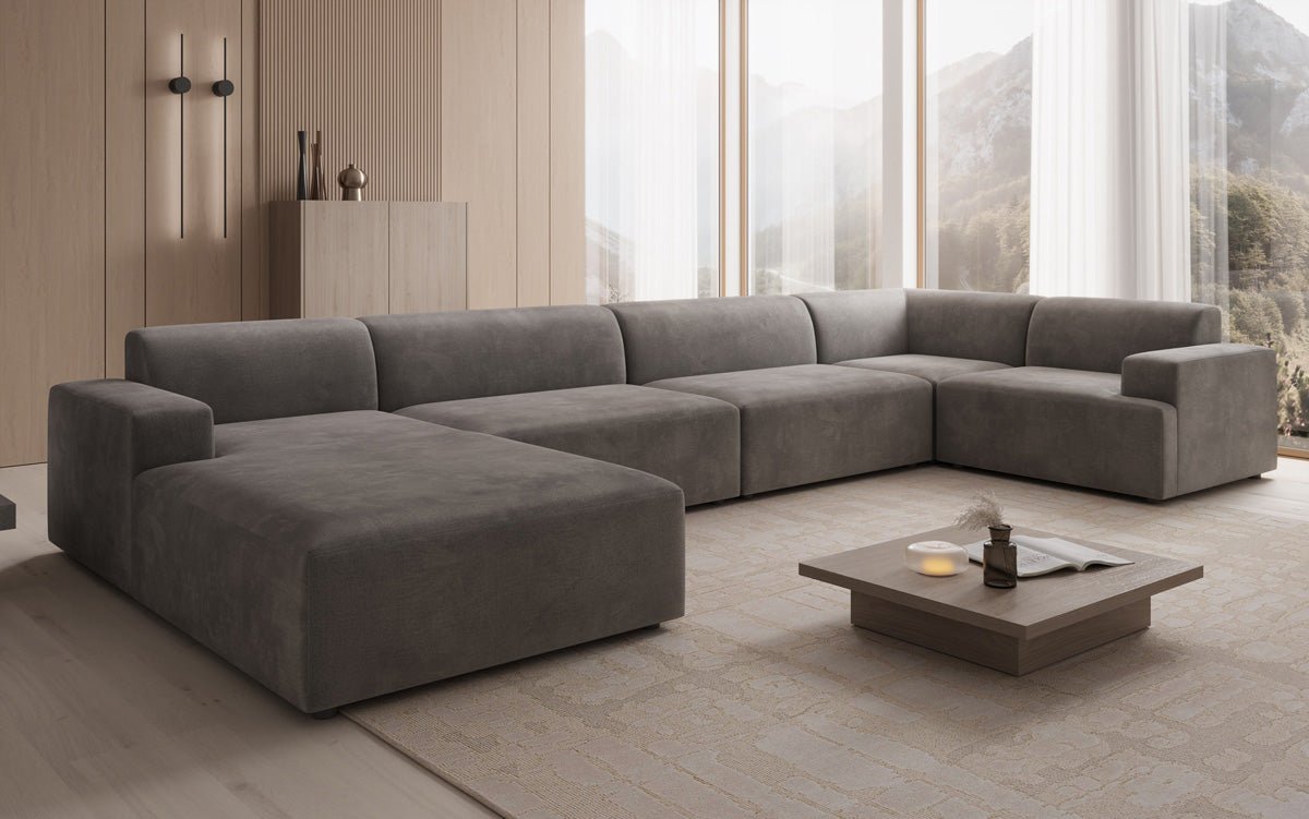 Canapé design Monza U XXL en Velours
