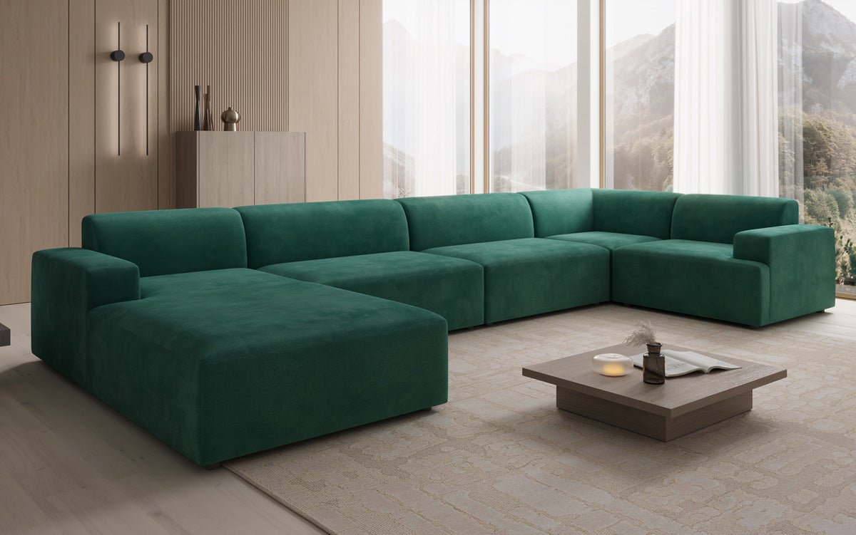 Canapé design Monza U XXL en Velours