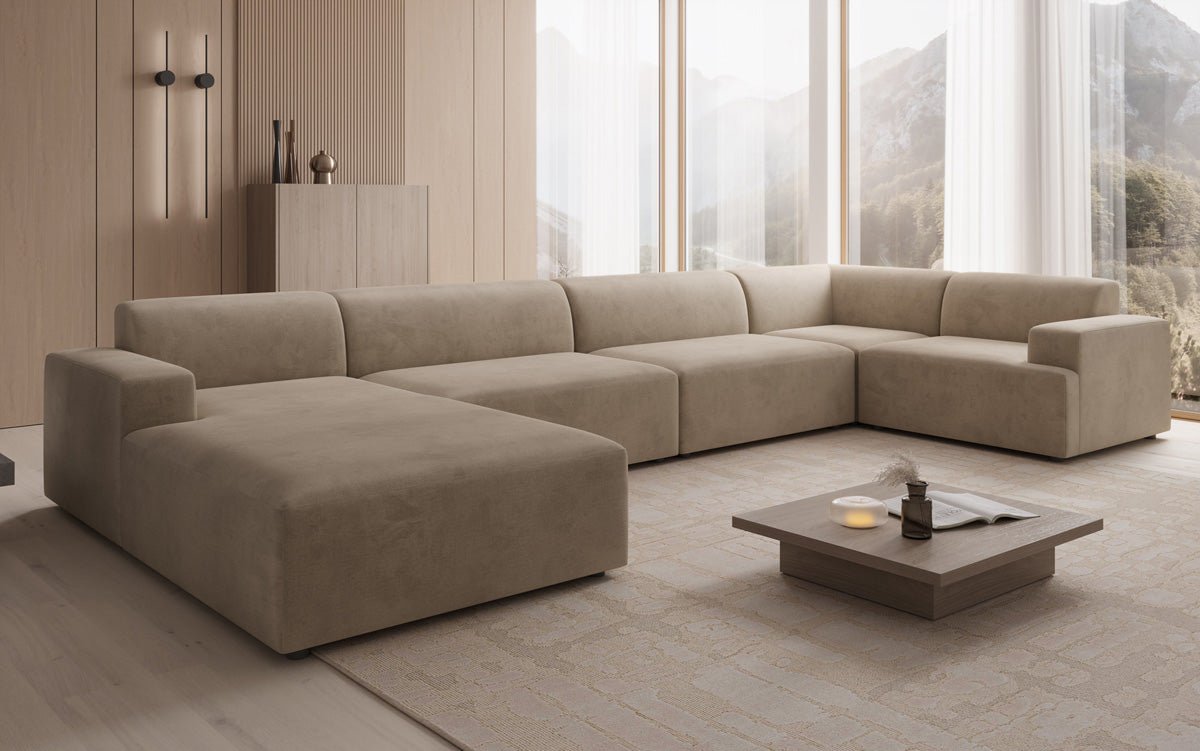 Canapé design Monza U XXL en Velours