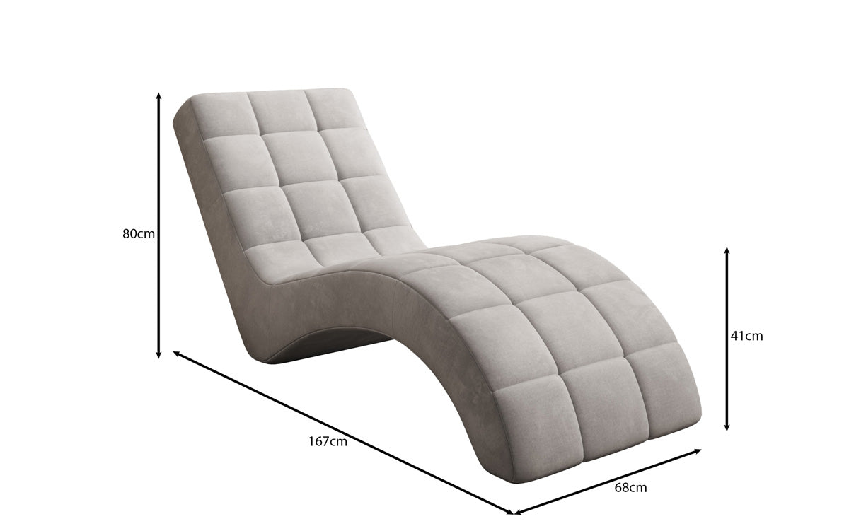 Fauteuil relax design Nela en velours
