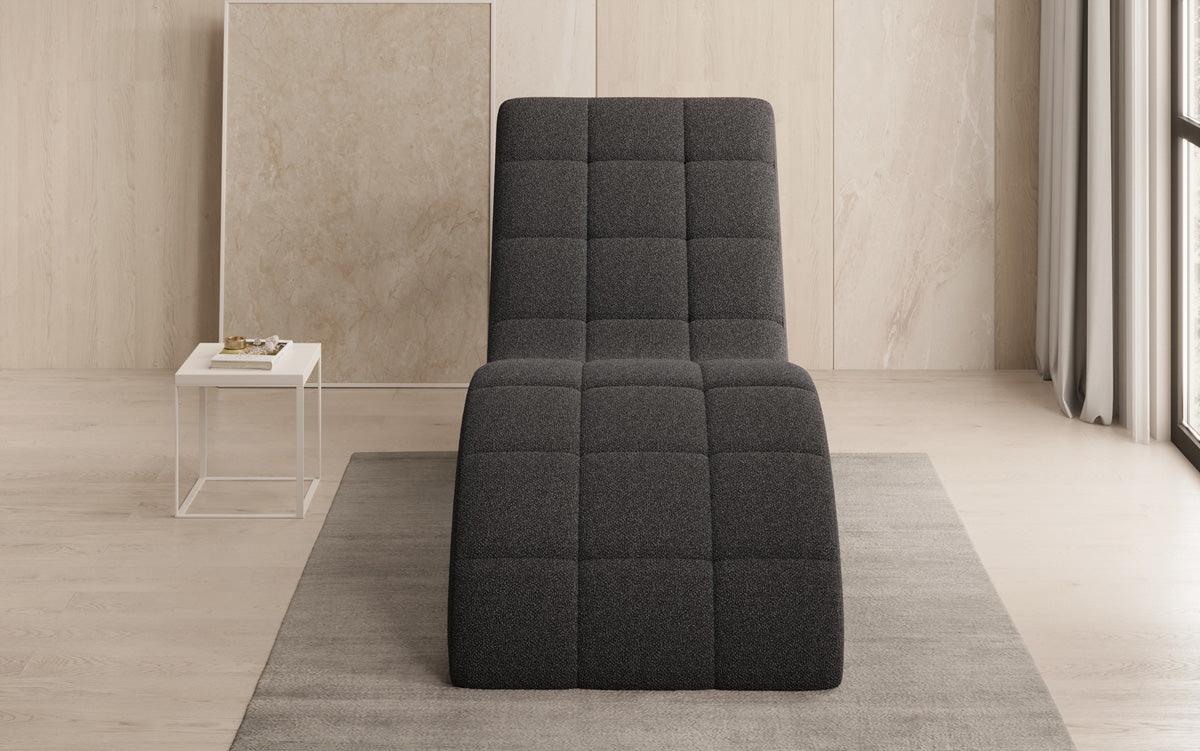 Chaise longue de designer Nela en Bouclé
