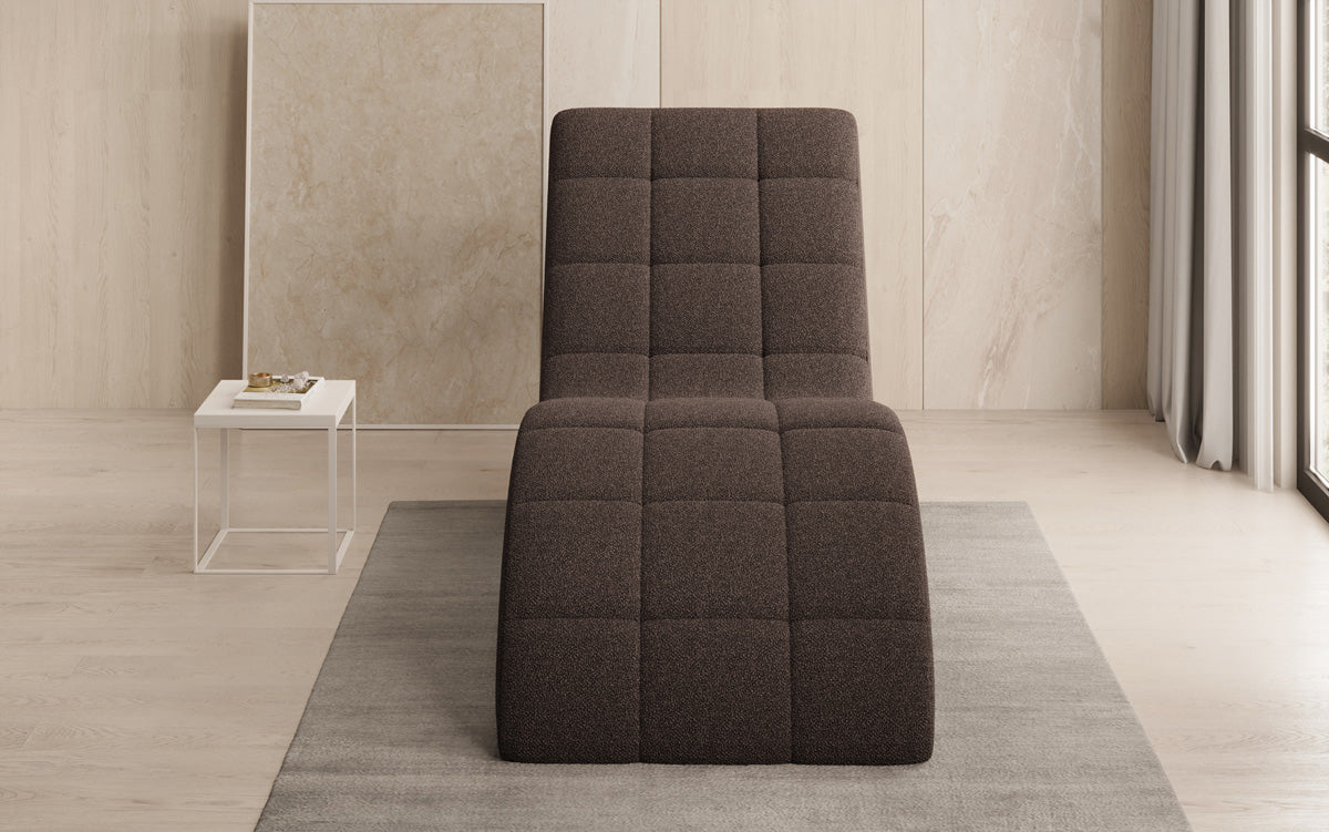 Chaise longue de designer Nela en Bouclé