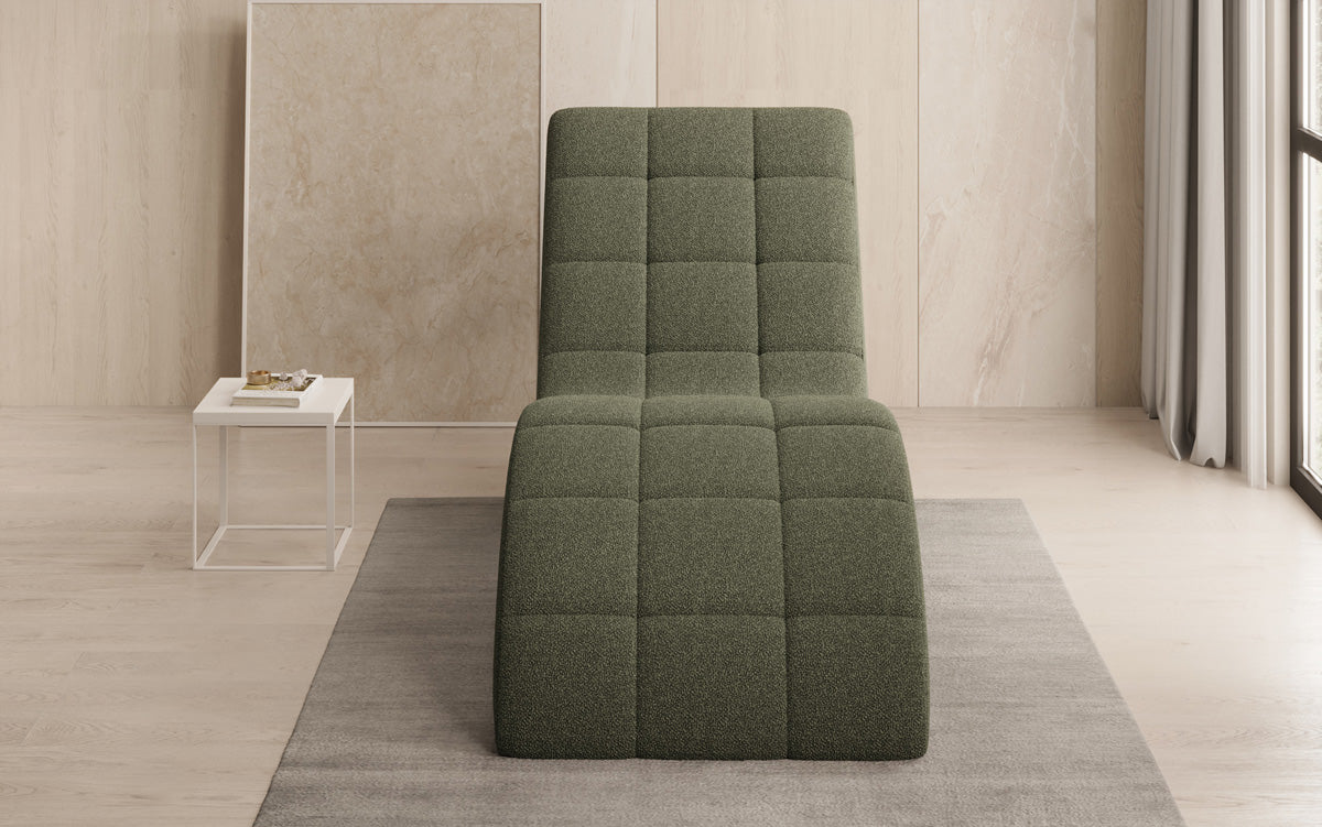 Chaise longue de designer Nela en Bouclé