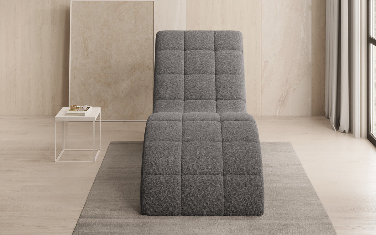 Chaise longue de designer Nela en Bouclé