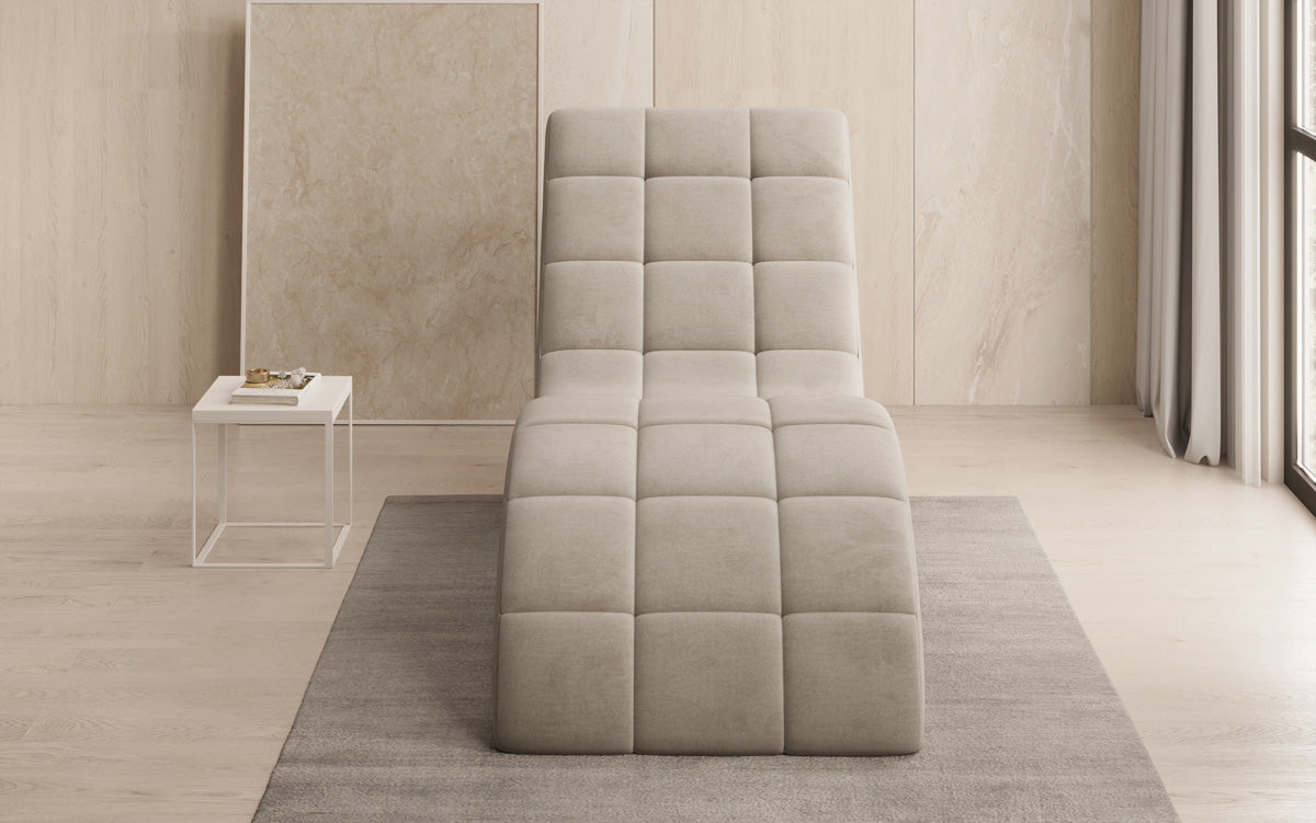 Fauteuil relax design Nela en velours