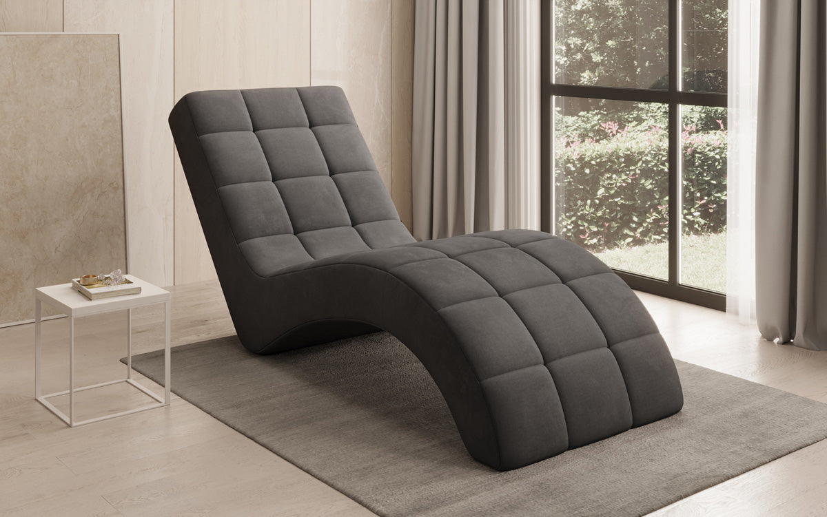 Fauteuil relax design Nela en velours