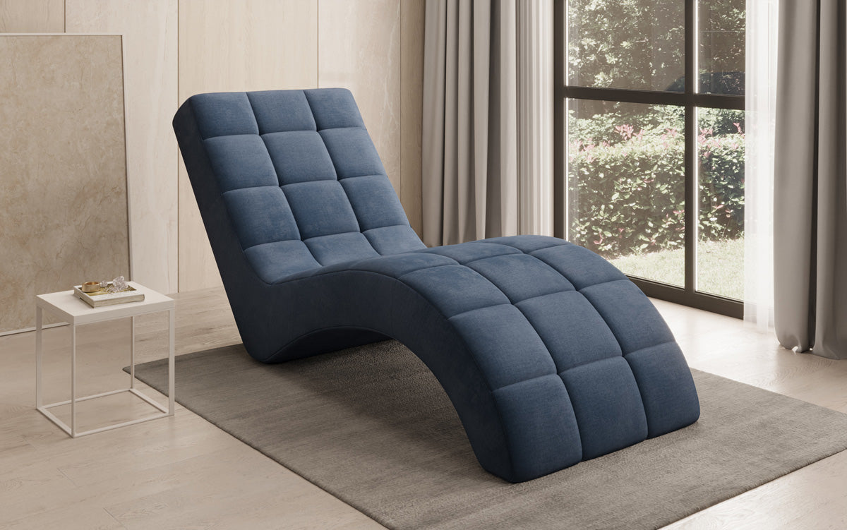 Fauteuil relax design Nela en velours
