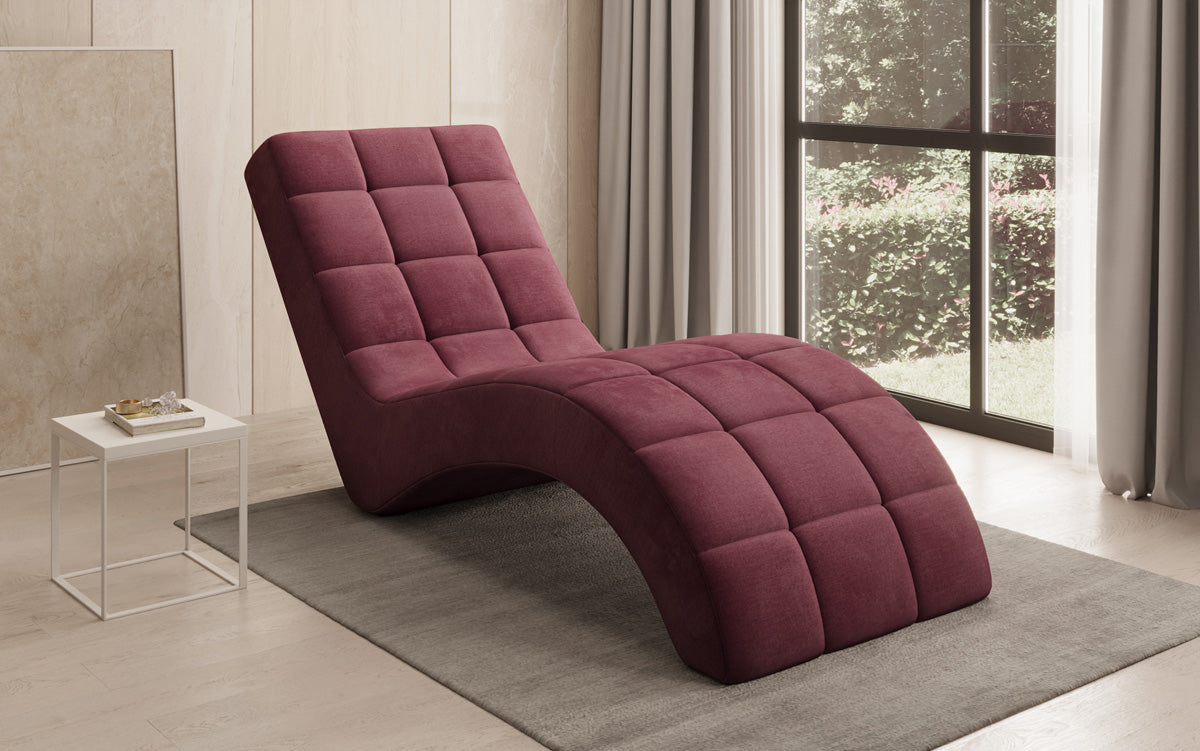Fauteuil relax design Nela en velours