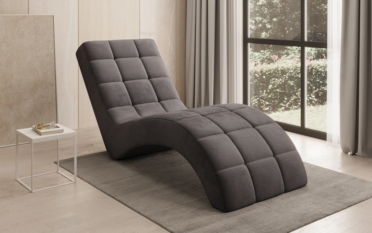 Fauteuil relax design Nela en velours