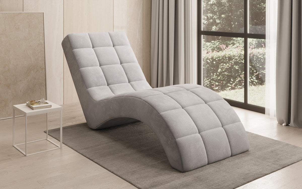 Fauteuil relax design Nela en velours