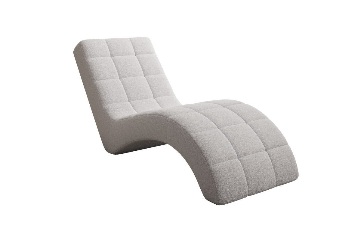 Chaise longue de designer Nela en Bouclé