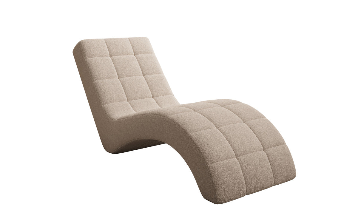 Chaise longue de designer Nela en Bouclé