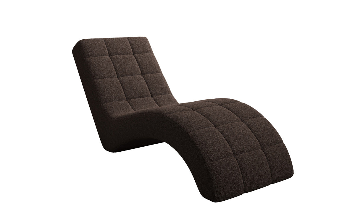 Chaise longue de designer Nela en Bouclé