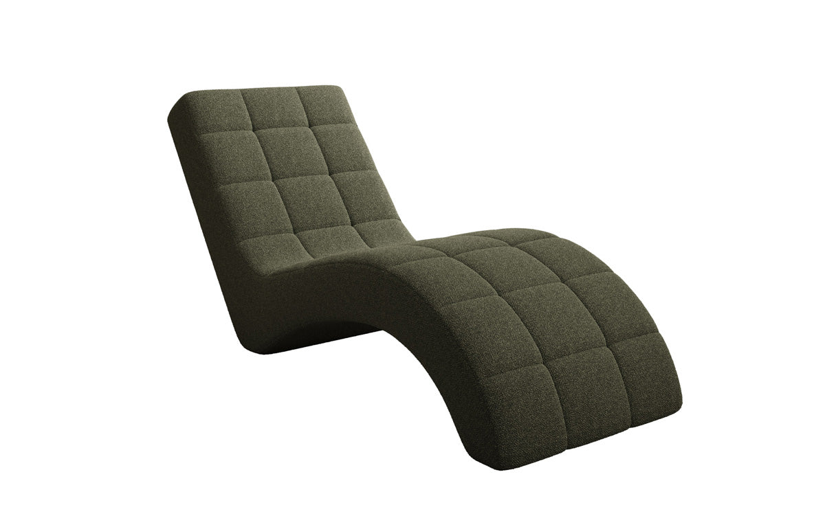 Chaise longue de designer Nela en Bouclé
