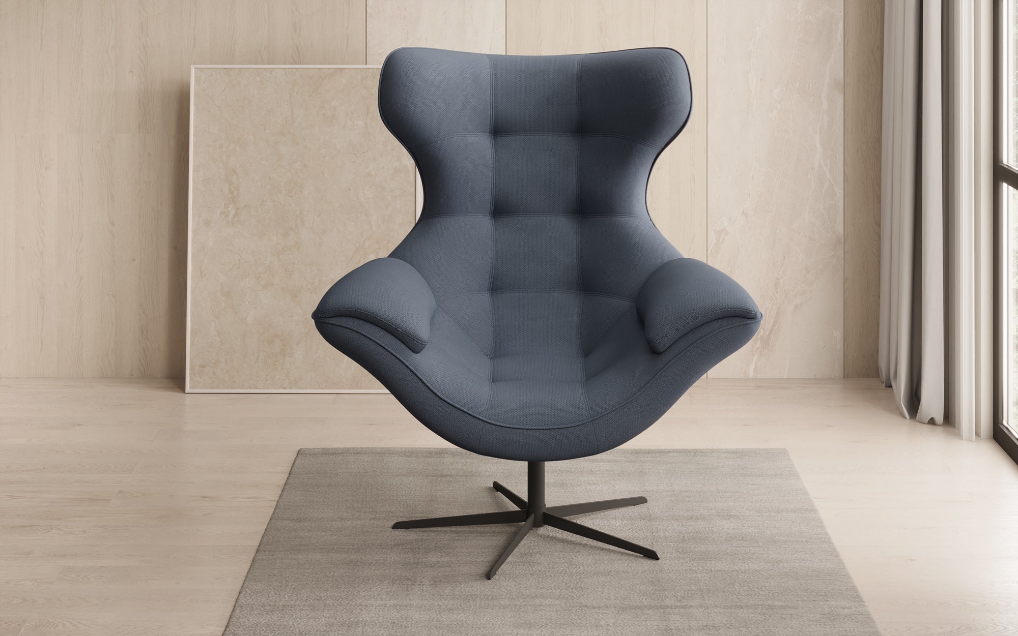 Fauteuil canapé design Aurelio en Tissu
