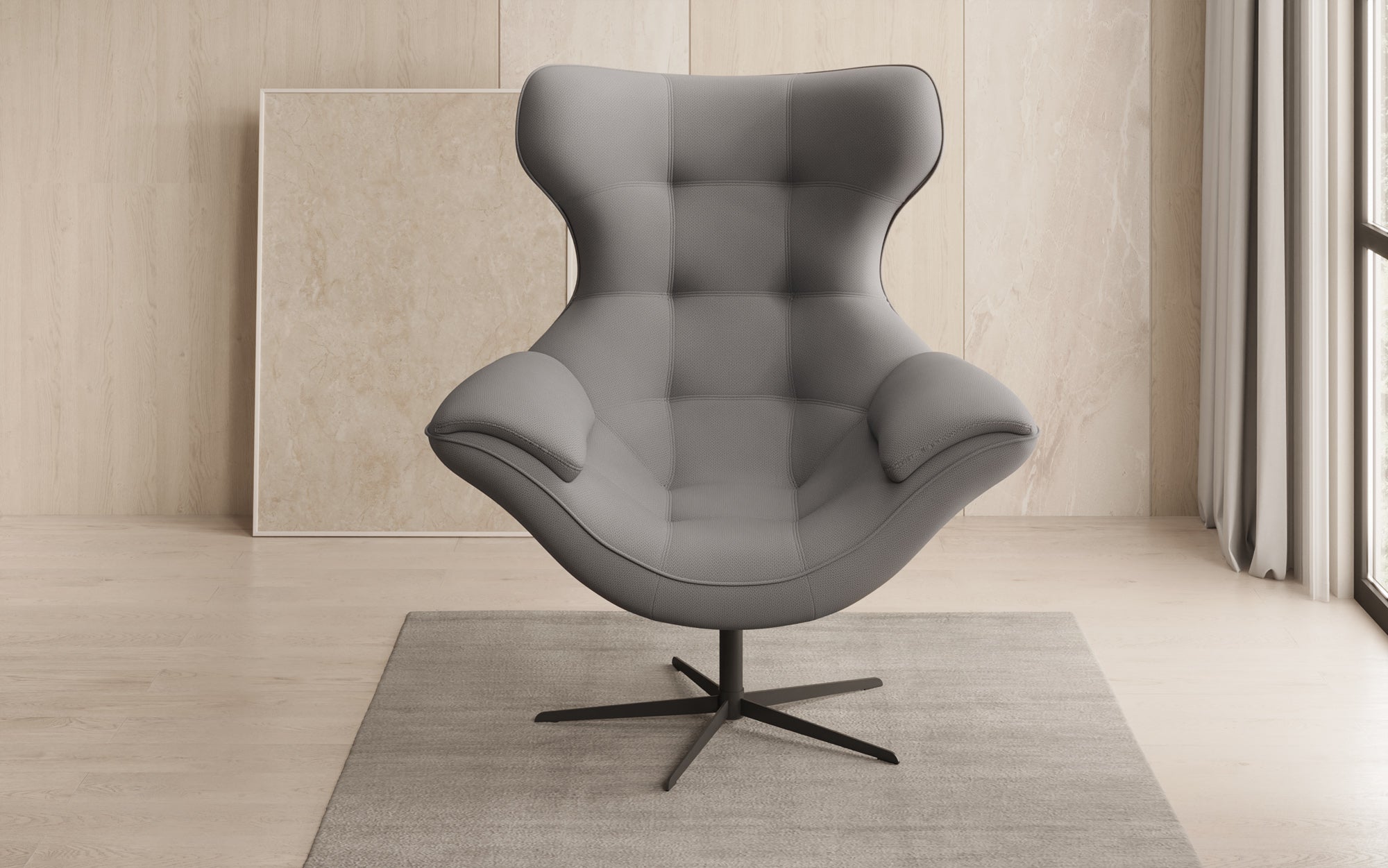 Fauteuil canapé design Aurelio en Tissu