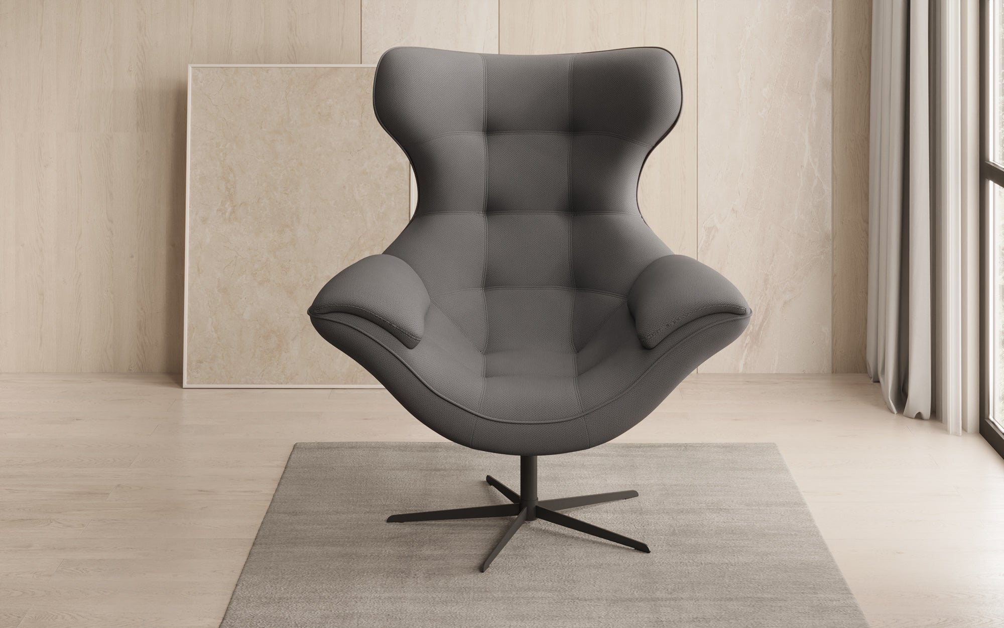 Fauteuil canapé design Aurelio en Tissu