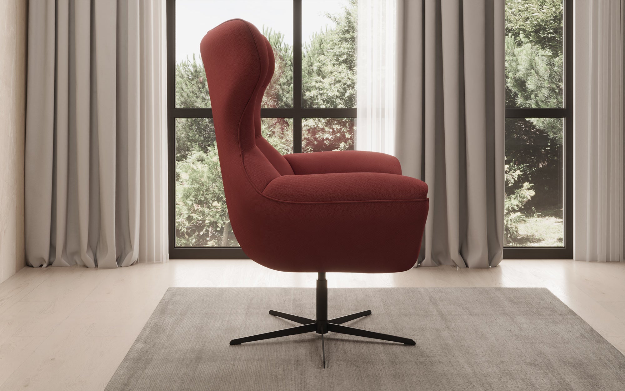 Fauteuil canapé design Aurelio en Tissu