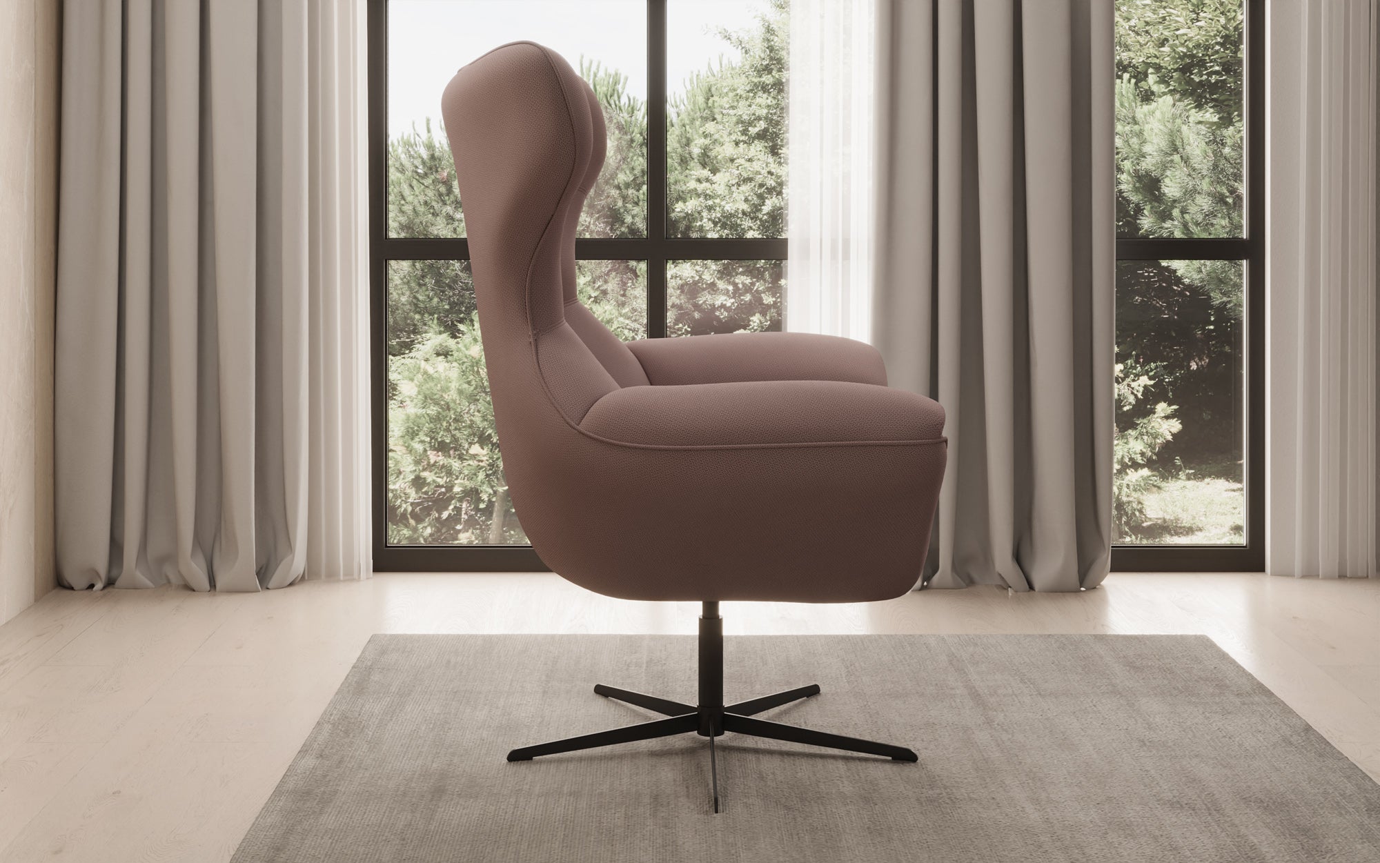 Fauteuil canapé design Aurelio en Tissu