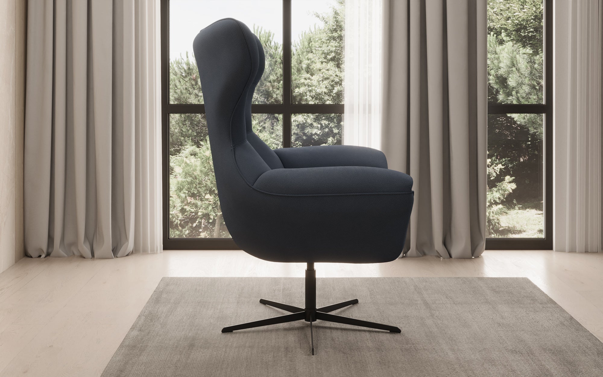 Fauteuil canapé design Aurelio en Tissu