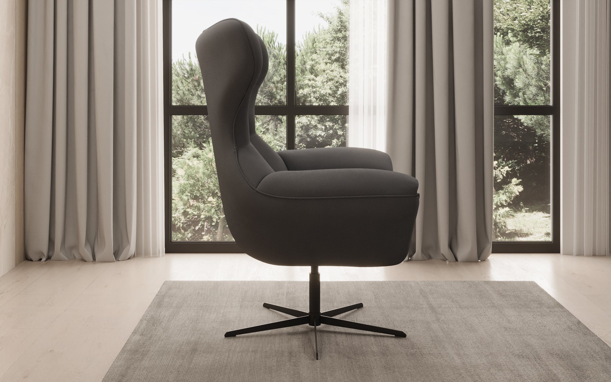 Fauteuil canapé design Aurelio en Tissu