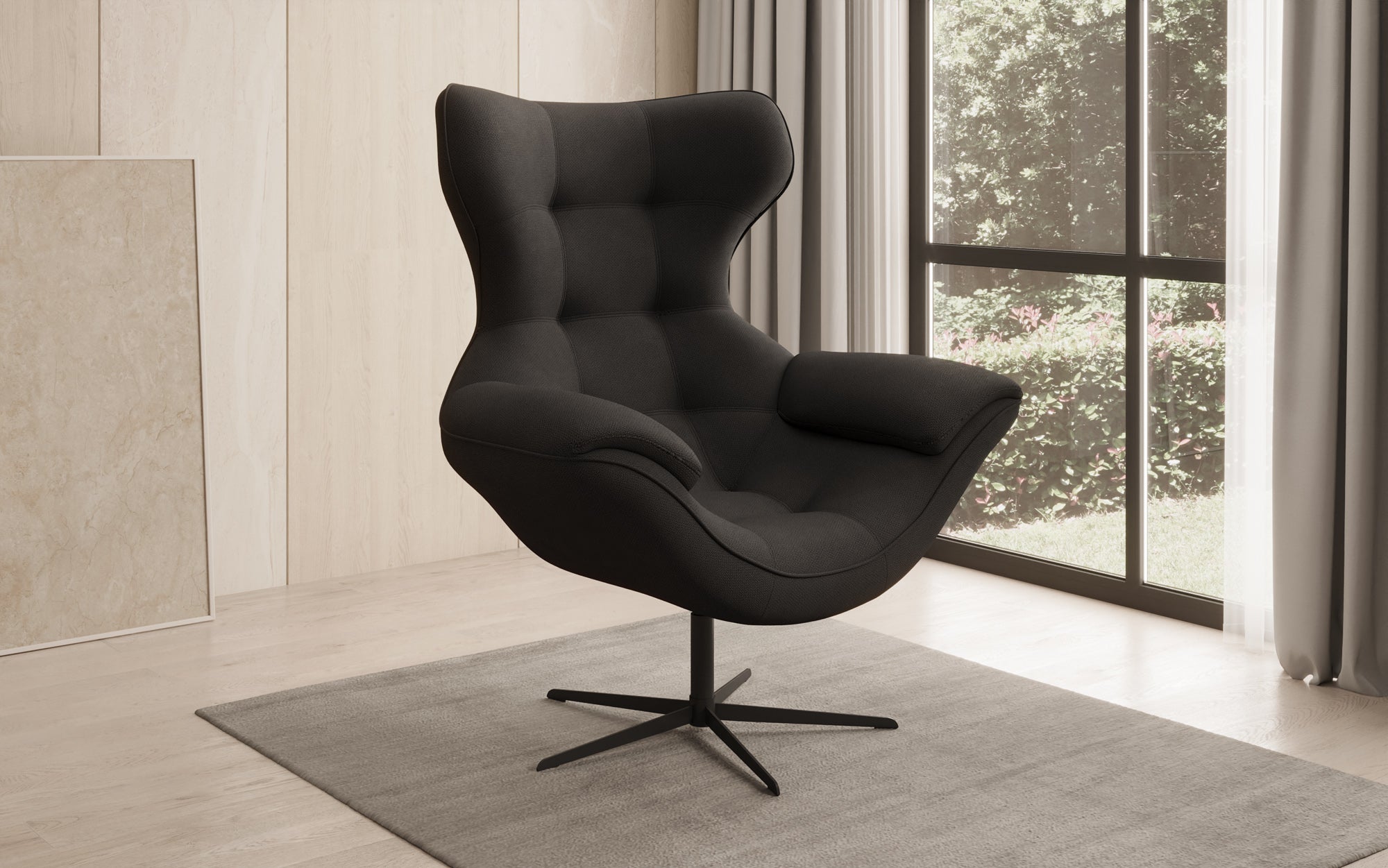 Fauteuil canapé design Aurelio en Tissu