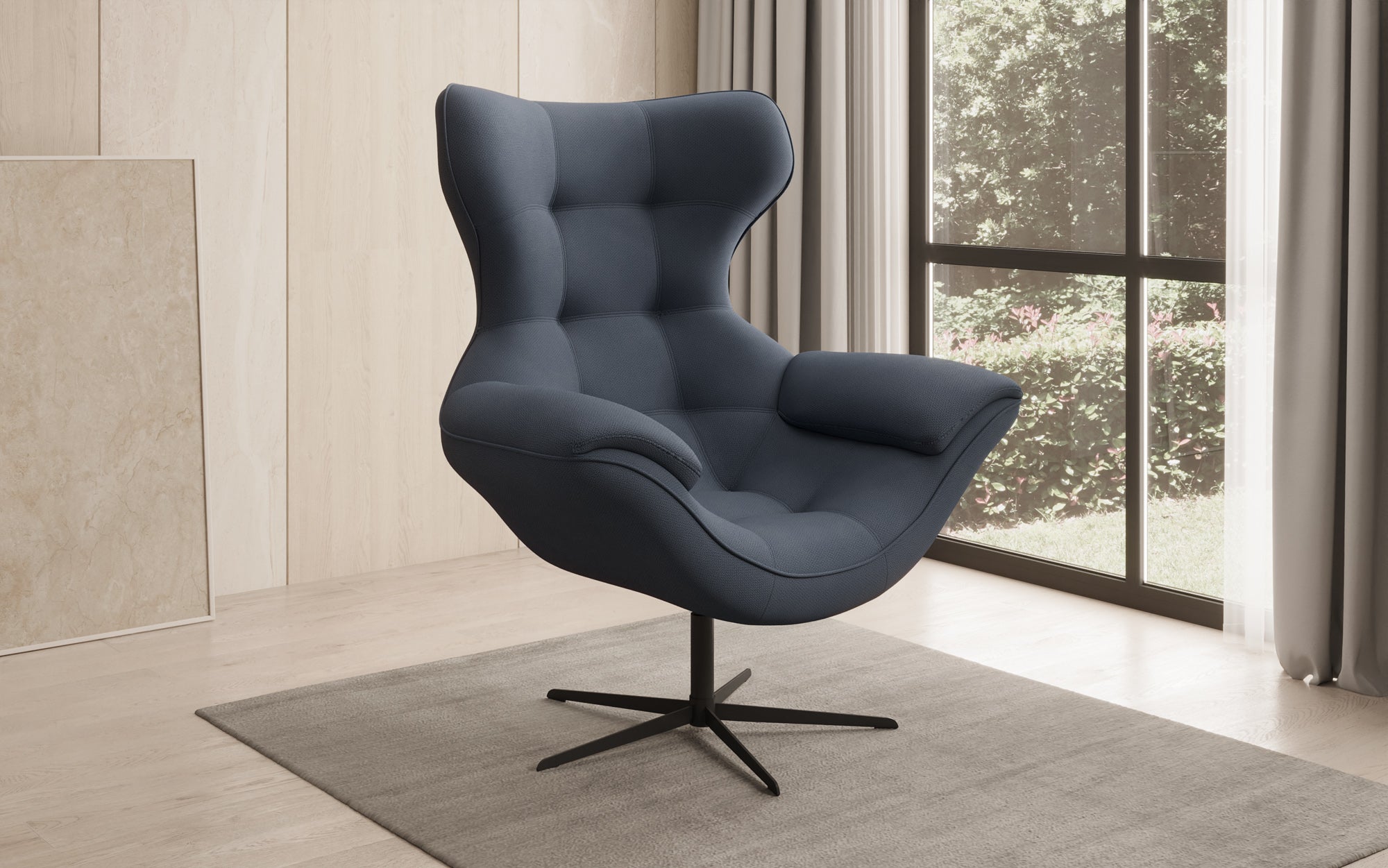 Fauteuil canapé design Aurelio en Tissu