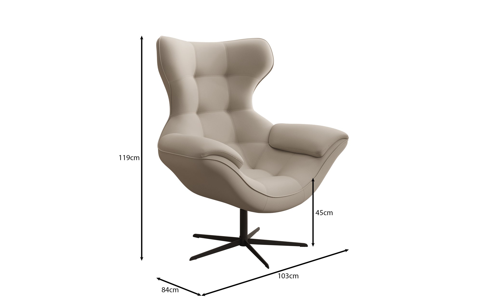Fauteuil canapé design Aurelio en Tissu