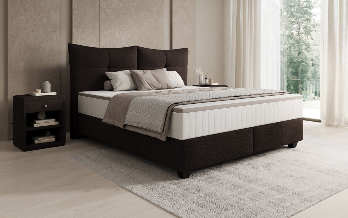 Lit boxspring Veyora en Bouclé