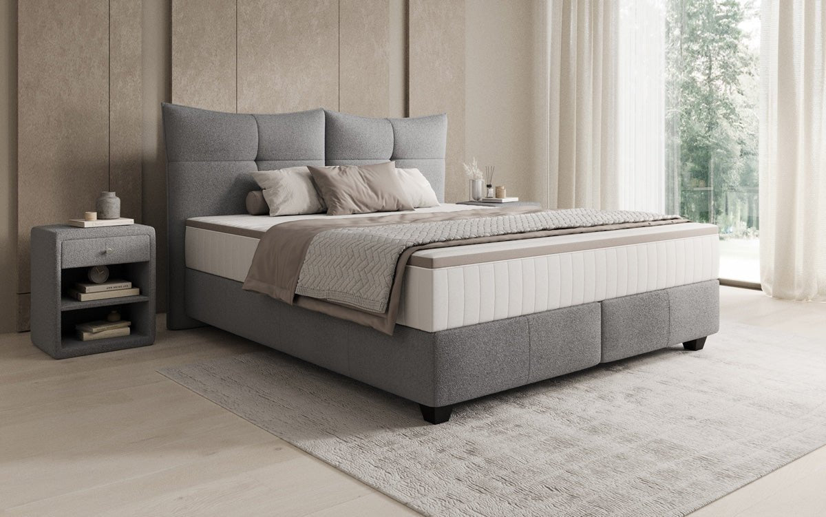Lit boxspring Veyora en Bouclé
