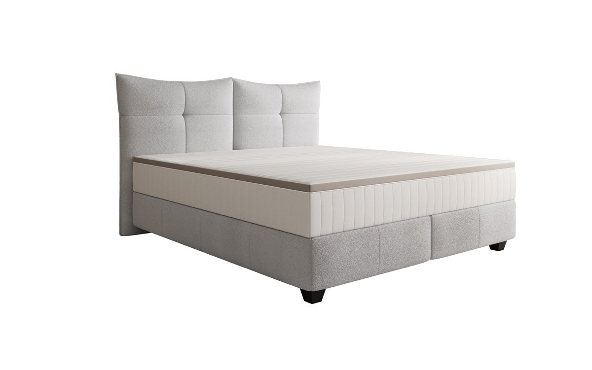 Lit boxspring Veyora en Bouclé