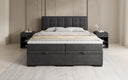 Lit boxspring Alessia avec rangement en Velours