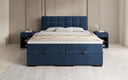 Lit boxspring Alessia avec rangement en Velours