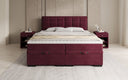 Lit boxspring Alessia avec rangement en Velours