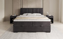 Lit boxspring Alessia avec rangement en Velours