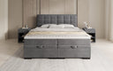 Lit boxspring Alessia avec rangement en Velours