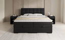 Lit boxspring Alessia avec rangement en Peluche Bouclé