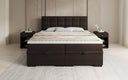 Lit boxspring Alessia avec rangement en Peluche Bouclé