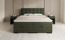 Lit boxspring Alessia avec rangement en Peluche Bouclé