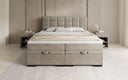 Lit boxspring Alessia avec rangement en Velours