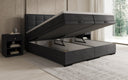 Lit boxspring Alessia avec rangement en Velours