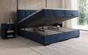 Lit boxspring Alessia avec rangement en Velours