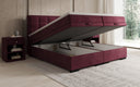 Lit boxspring Alessia avec rangement en Velours