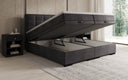 Lit boxspring Alessia avec rangement en Velours