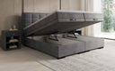 Lit boxspring Alessia avec rangement en Velours