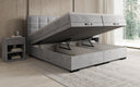 Lit boxspring Alessia avec rangement en Velours