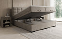 Lit boxspring Alessia avec rangement en Velours